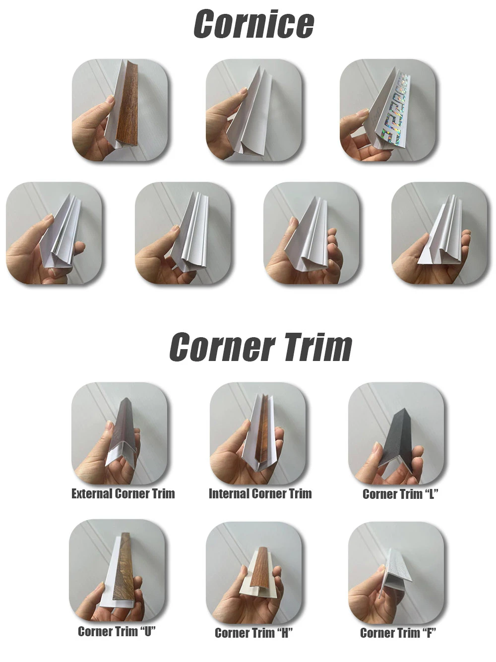 PVC ceiling panel corner PVC ceiling panel corner