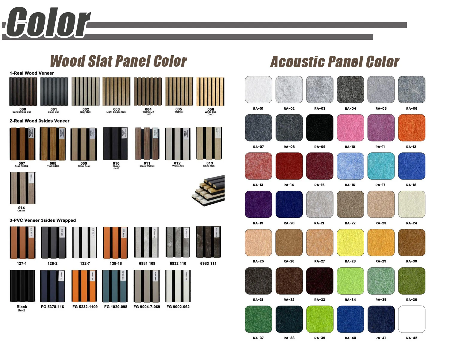 Acoustic Slat Wood Wall Panels